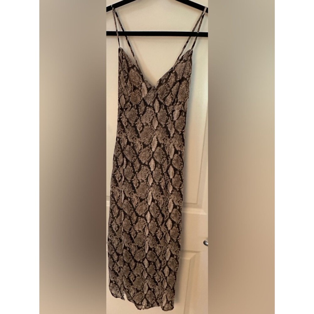 Moon River Snakeskin Midi Dress Women's Sz Small